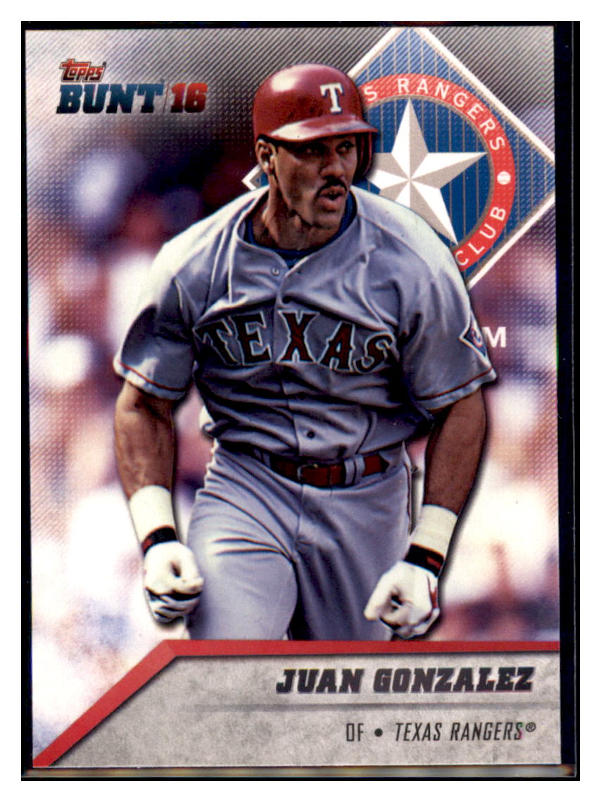 2016 Topps Bunt Juan Gonzalez  Texas Rangers #2 Baseball card   MATV3 simple Xclusive Collectibles