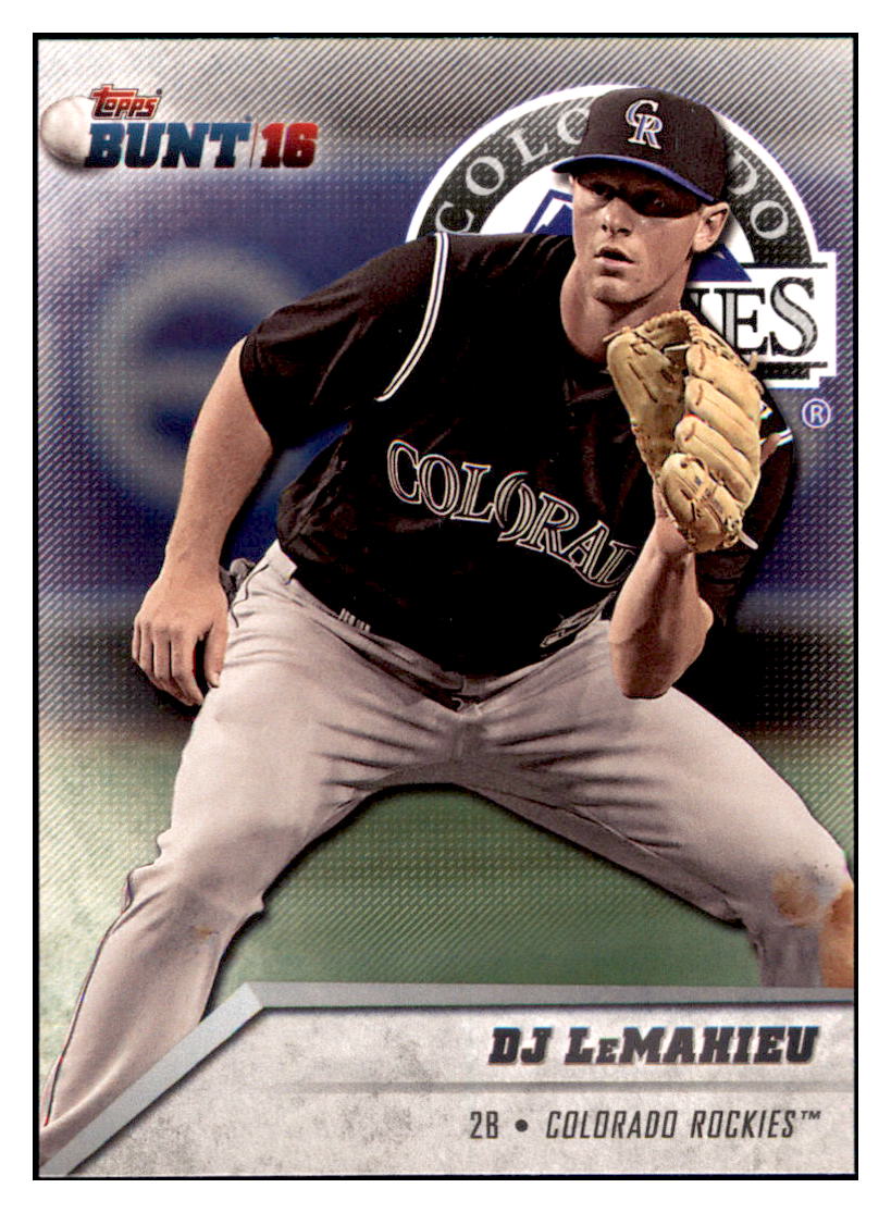 2016 Topps Bunt DJ LeMahieu  Colorado Rockies #140 Baseball card   MATV3 simple Xclusive Collectibles