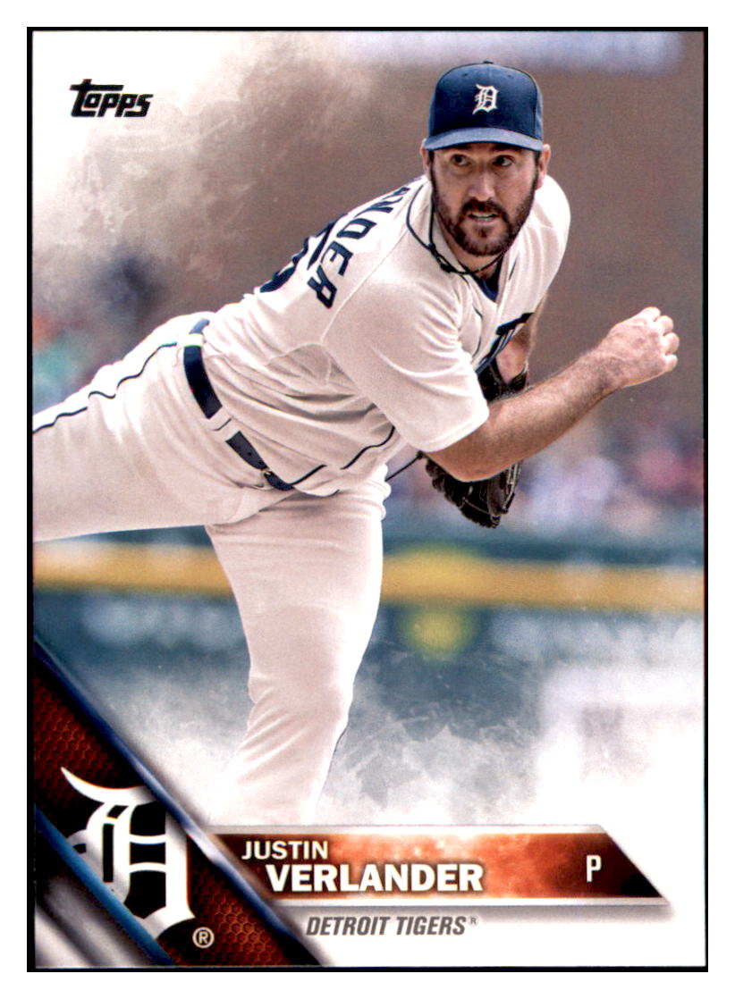 2016 Topps Justin Verlander Detroit Tigers #255 Baseball card MATV3_1a simple Xclusive Collectibles