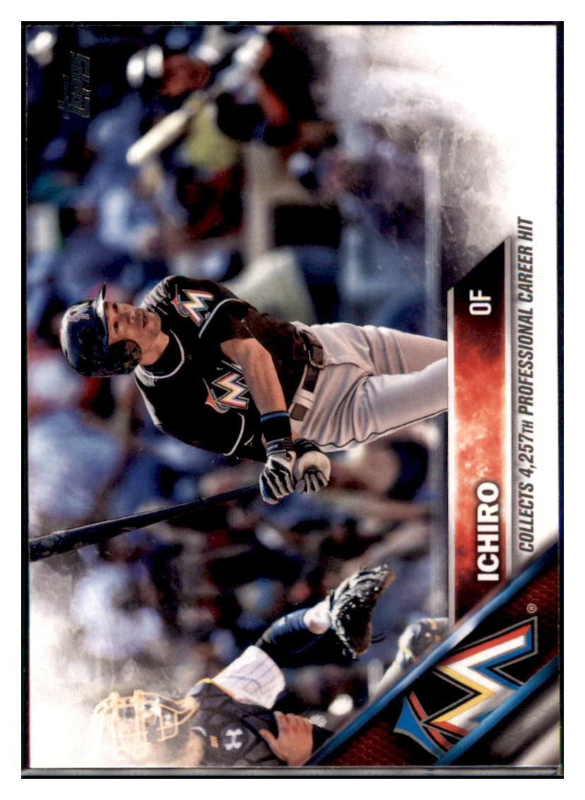 2016 Topps Update Ichiro  Miami Marlins #US260 Baseball card   MATV3 simple Xclusive Collectibles