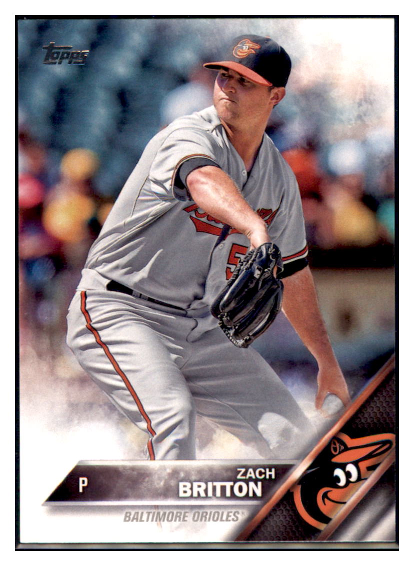2016 Topps Zach Britton  Baltimore Orioles #63 Baseball card   MATV3 simple Xclusive Collectibles