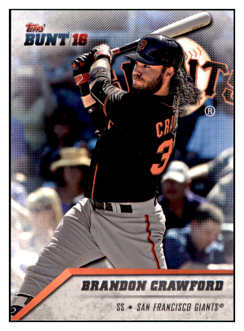 2016 Topps Bunt Brandon Crawford San Francisco Giants #28 Baseball card  MATV3