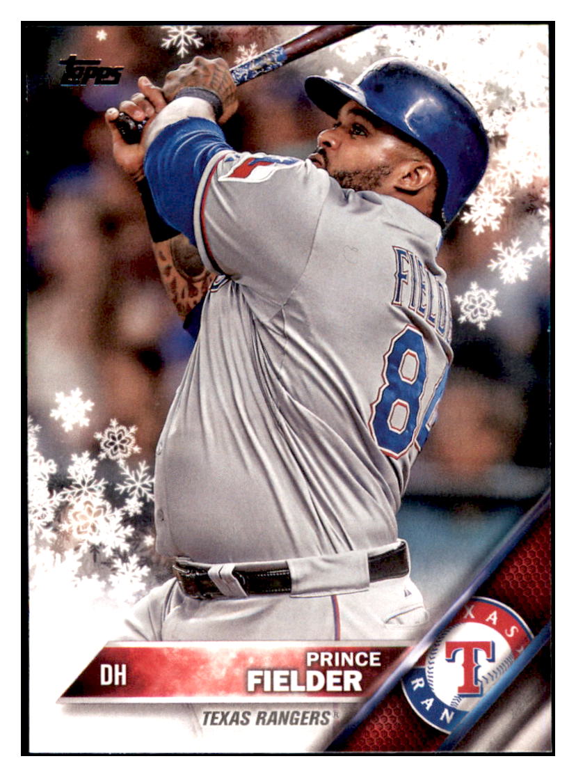 2016 Topps Holiday Prince Fielder Texas Rangers #HMW91 Baseball card MATV3 simple Xclusive Collectibles