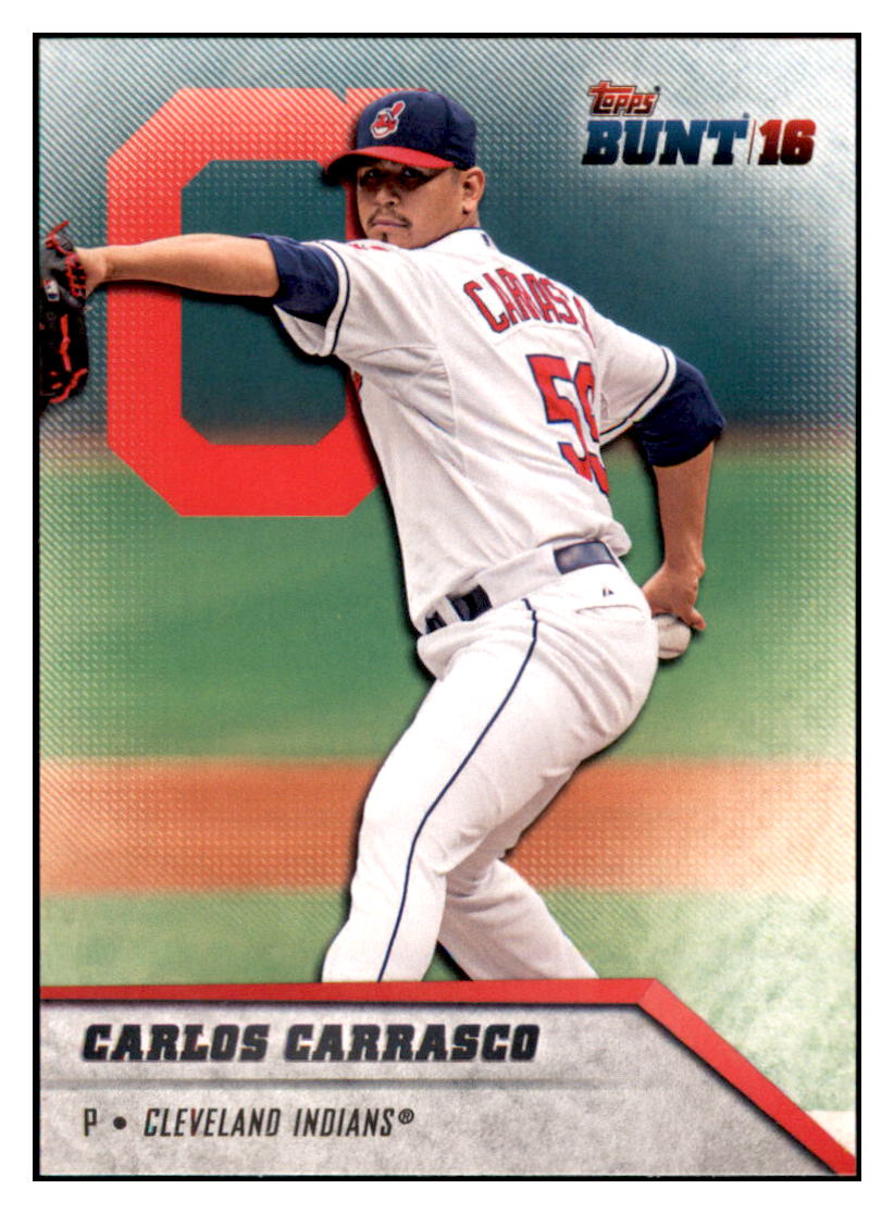 2016 Topps Bunt Carlos Carrasco  Cleveland Indians #161 Baseball card   MATV3 simple Xclusive Collectibles