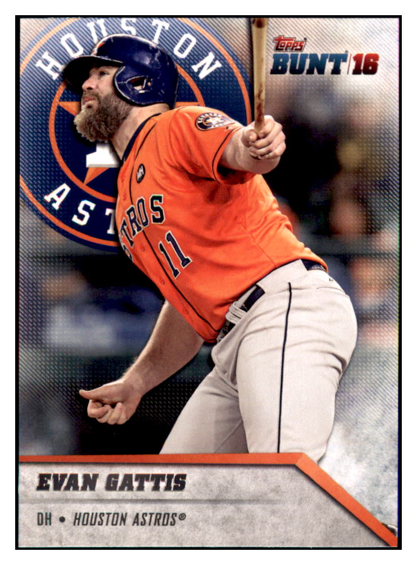 2016 Topps Bunt Evan Gattis Houston Astros #9 Baseball card MATV3 simple Xclusive Collectibles
