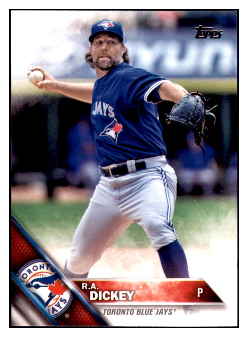 2016 Topps R.A. Dickey Toronto Blue Jays #493 Baseball card MATV3 simple Xclusive Collectibles