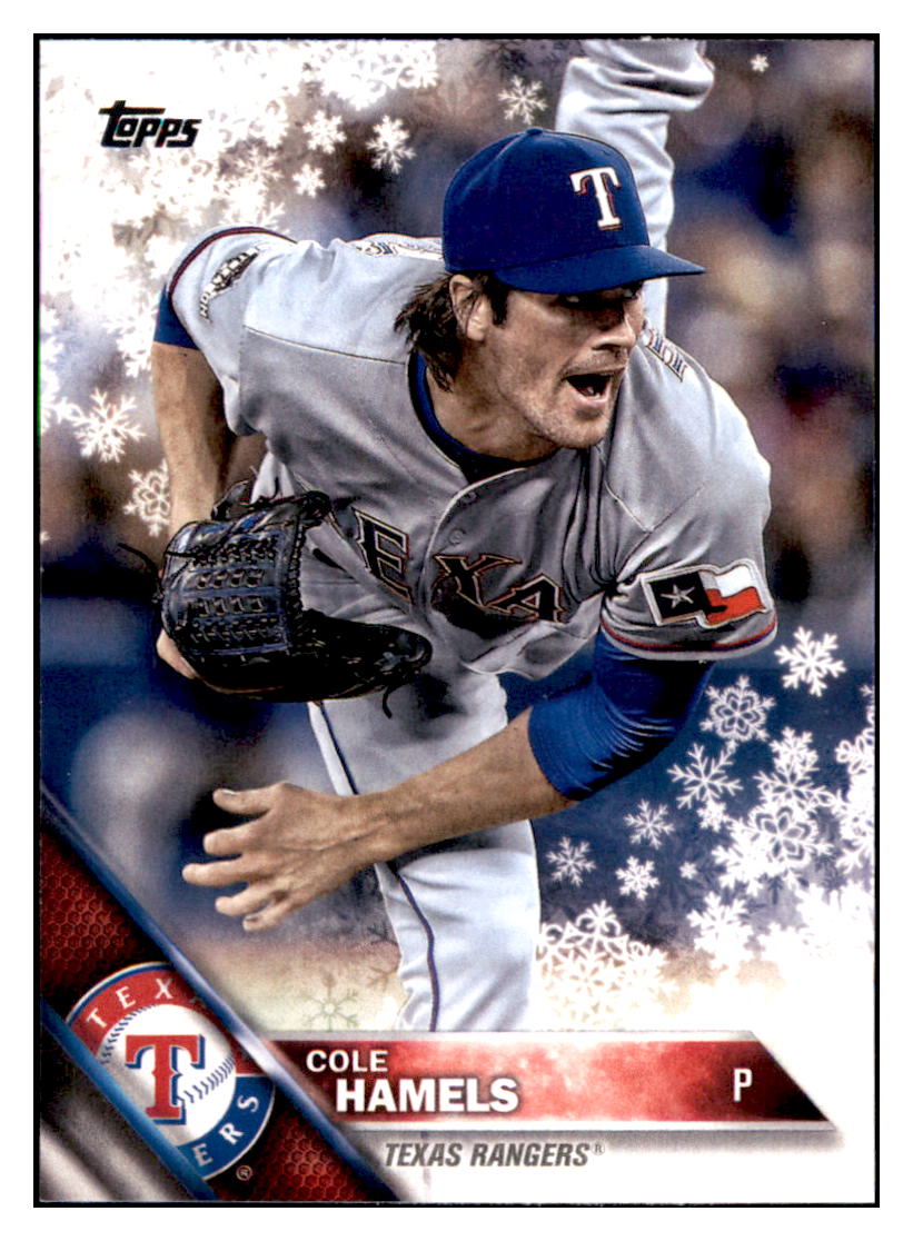 2016 Topps Holiday Cole Hamels  Texas Rangers #HMW93 Baseball card   MATV3 simple Xclusive Collectibles