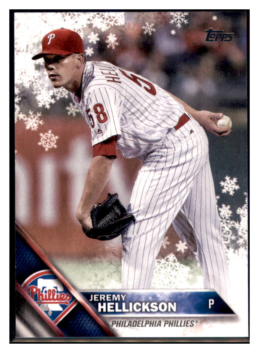 2016 Topps Holiday Jeremy Hellickson  Philadelphia Phillies #HMW151 Baseball
  card   MATV3 simple Xclusive Collectibles