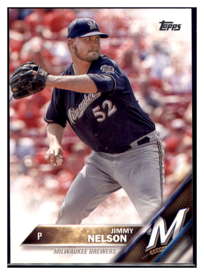 2016 Topps Jimmy Nelson  Milwaukee Brewers #690 Baseball card   MATV3 simple Xclusive Collectibles