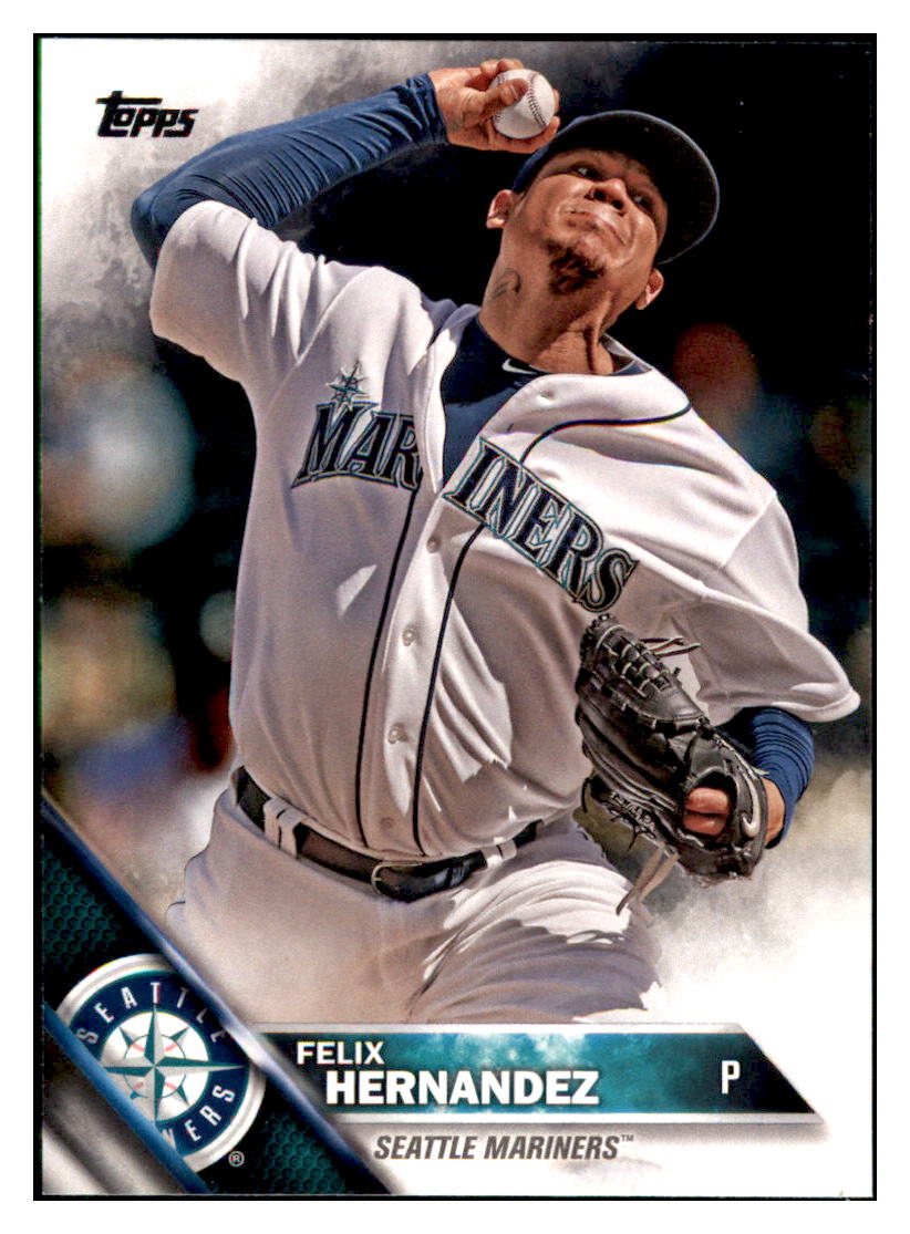 2016 Topps Seattle Mariners Felix
  Hernandez  Seattle Mariners #SM-2
  Baseball card   MATV3 simple Xclusive Collectibles