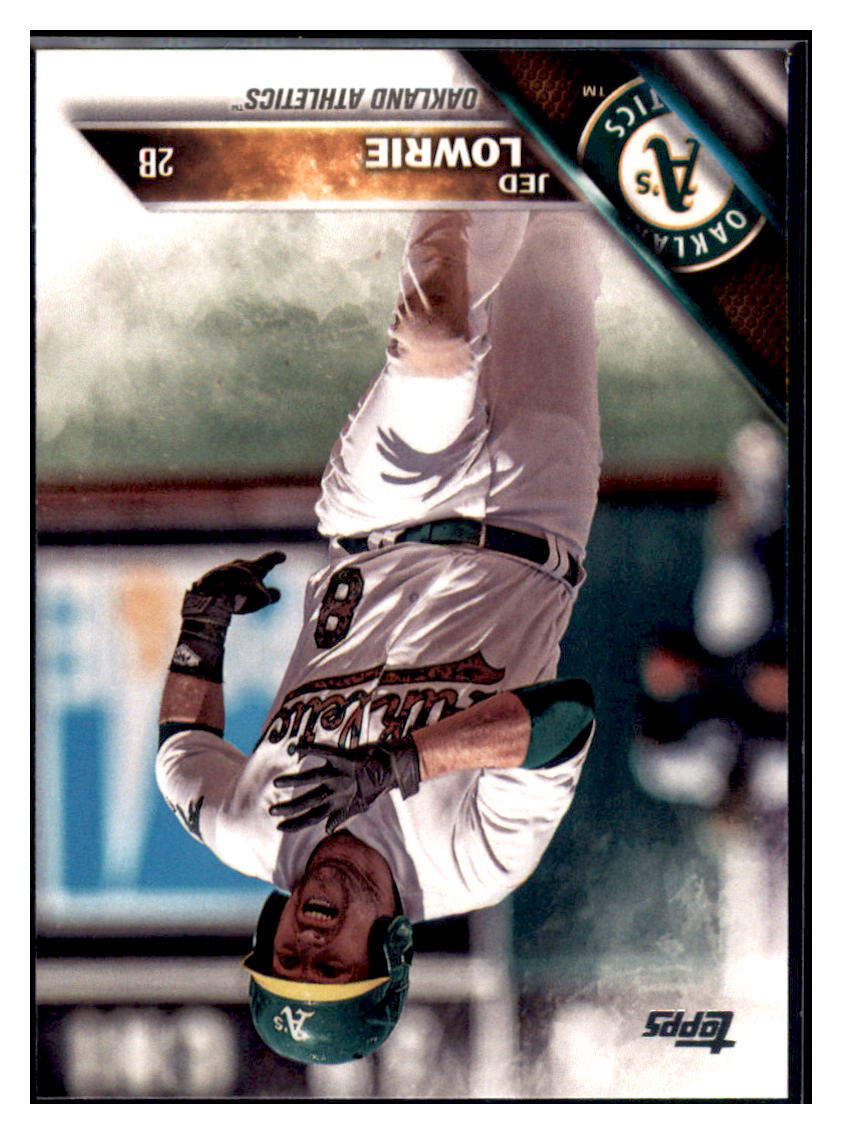 2016 Topps Update Jed Lowrie Oakland Athletics #US61 Baseball card MATV3 simple Xclusive Collectibles