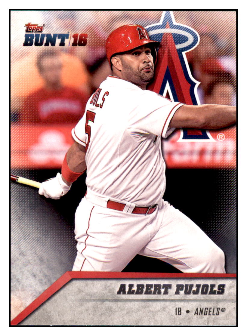 2016 Topps Bunt Albert Pujols Los Angeles Angels #136 Baseball card MATV3 simple Xclusive Collectibles