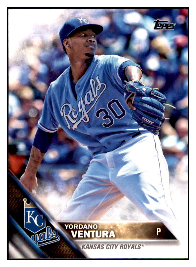 2016 Topps Chrome Yordano Ventura  Kansas City Royals #56 Baseball card   MATV3 simple Xclusive Collectibles