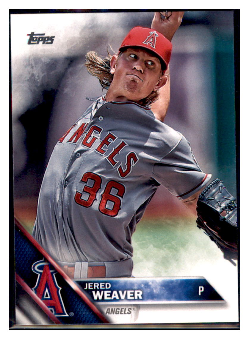 2016 Topps Jered Weaver Los Angeles Angels #174 Baseball card MATV3_1a simple Xclusive Collectibles