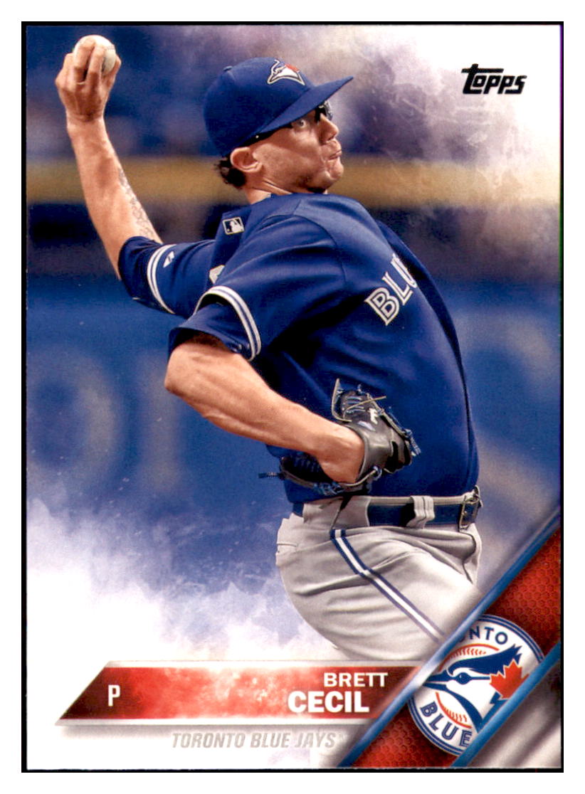 2016 Topps Brett Cecil Toronto Blue Jays #363 Baseball card MATV3 simple Xclusive Collectibles
