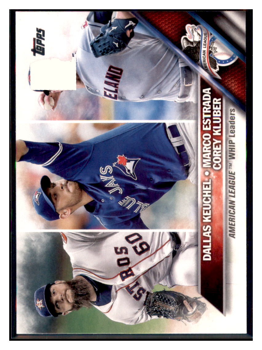 2016 Topps Dallas Keuchel / Marco Estrada
  / Corey Kluber LL  Houston Astros /
  Toronto Blue Jays / Cleveland Indians #346 Baseball card   MATV3 simple Xclusive Collectibles