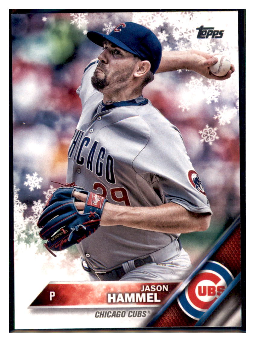 2016 Topps Holiday Jason Hammel Chicago Cubs #HMW103 Baseball card MATV3 simple Xclusive Collectibles