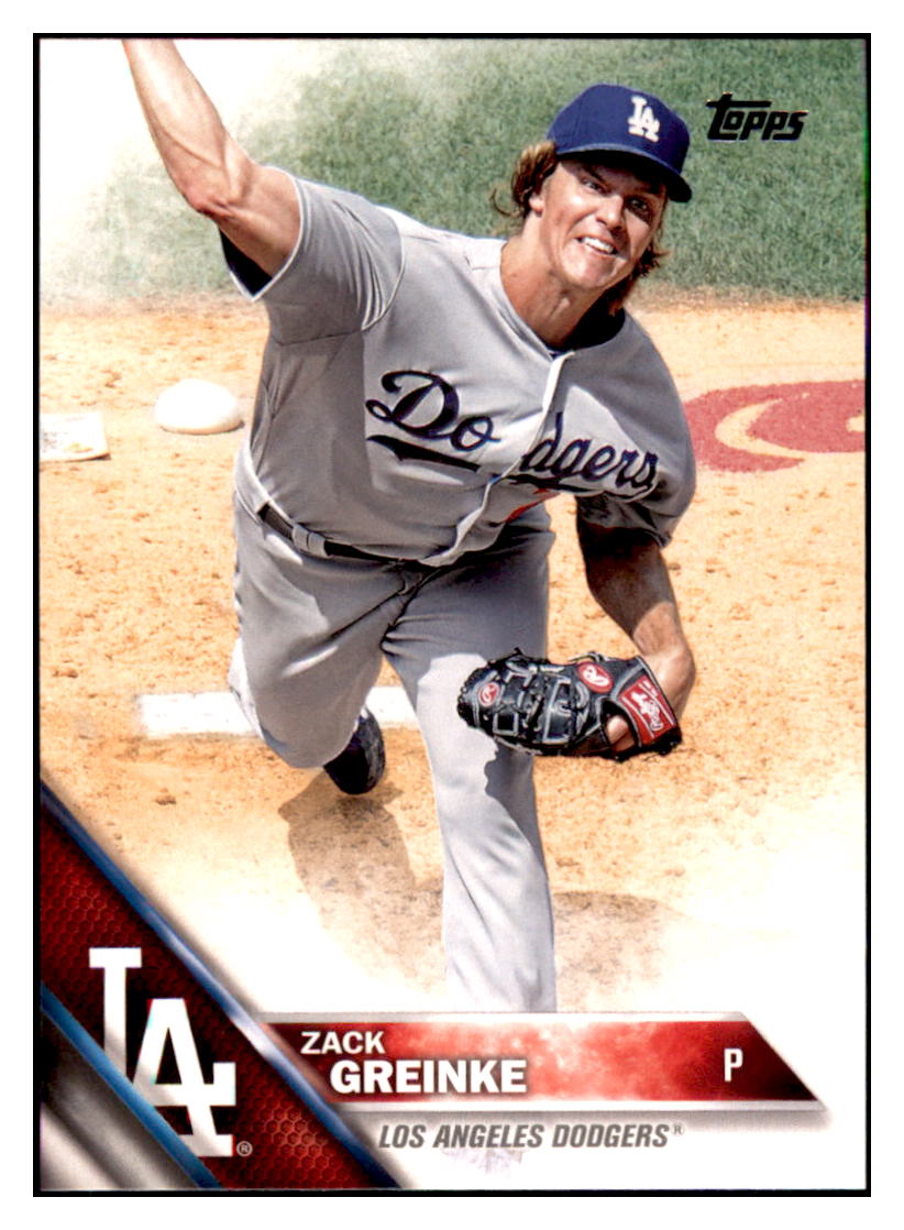 2016 Topps Zack Greinke Los Angeles Dodgers #32 Baseball card MATV3 simple Xclusive Collectibles