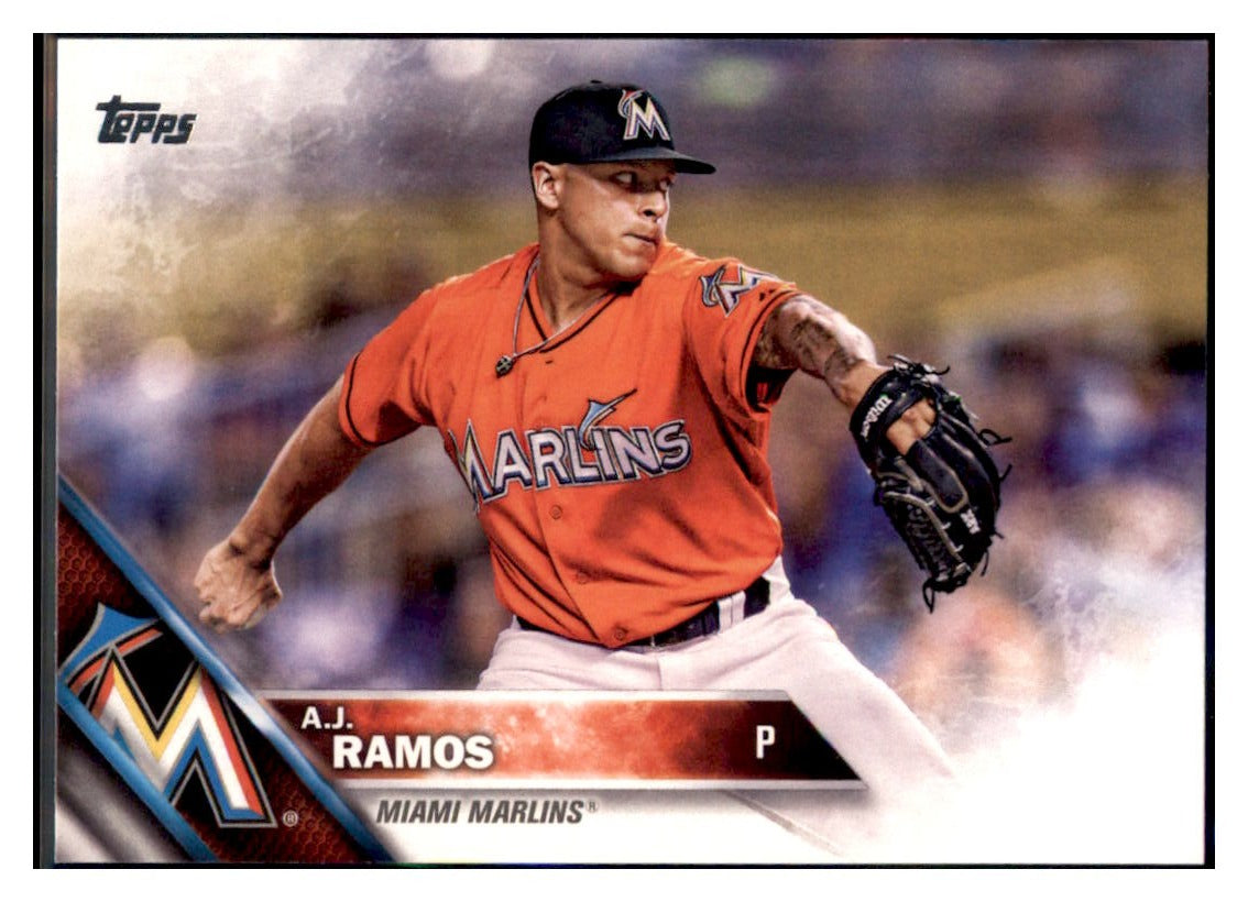 2016 Topps A.J. Ramos  Miami Marlins #42 Baseball card   MATV3 simple Xclusive Collectibles
