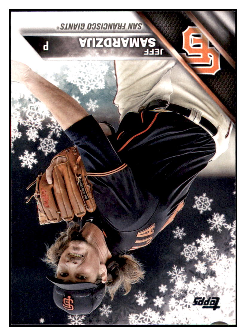 2016 Topps Holiday Jeff Samardzija San Francisco Giants #HMW168 Baseball
card MATV3_1a simple Xclusive Collectibles