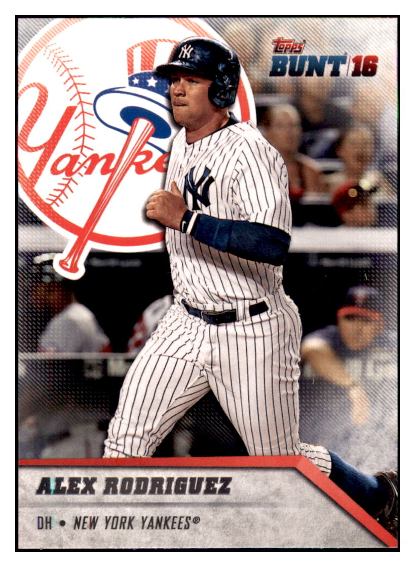 2016 Topps Bunt Alex Rodriguez New York Yankees #112 Baseball card MATV3