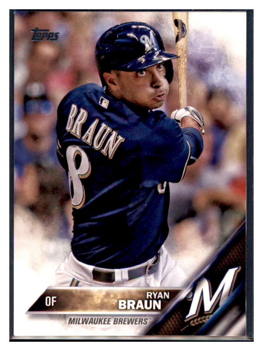 2016 Topps Ryan Braun  Milwaukee Brewers #298 Baseball card   MATV3 simple Xclusive Collectibles