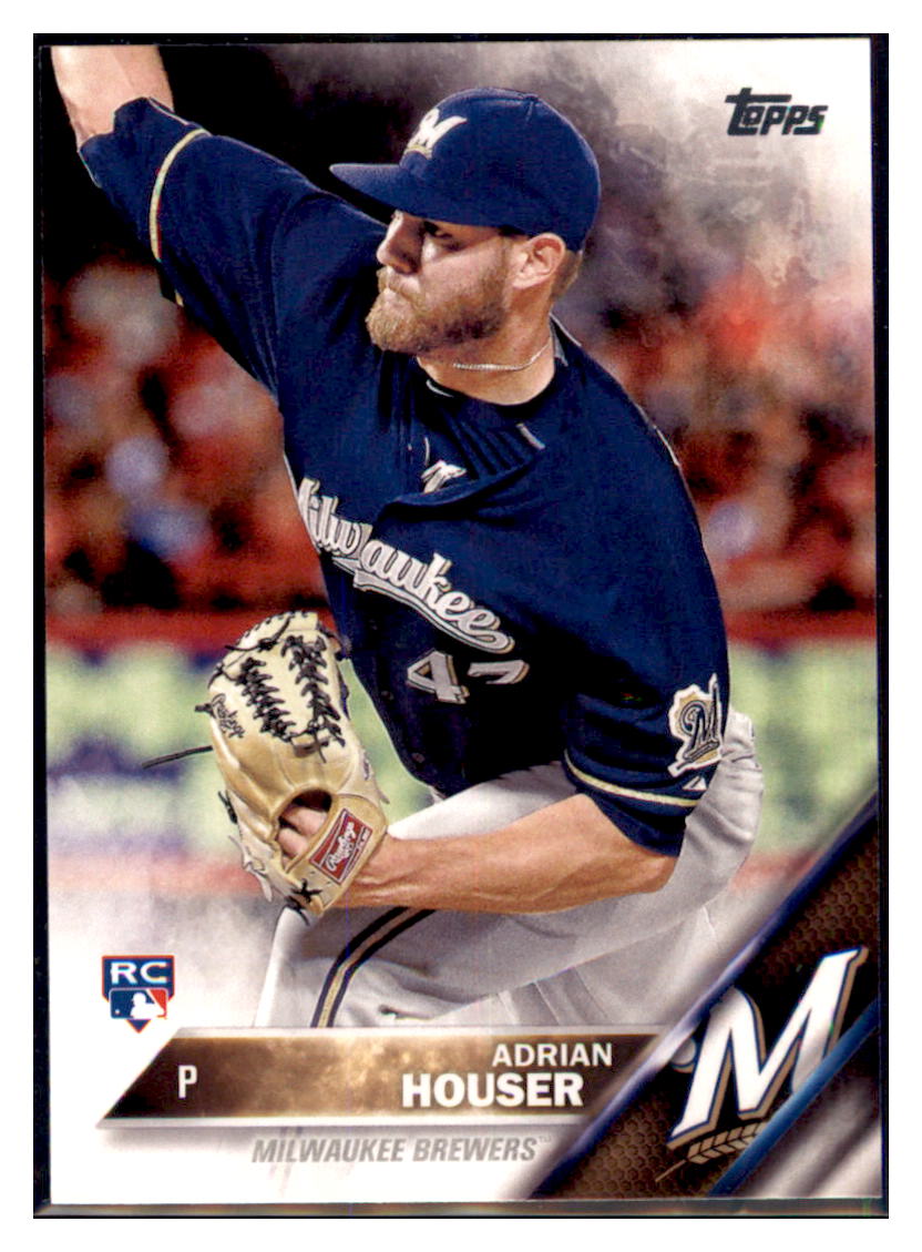 2016 Topps Adrian Houser  Milwaukee Brewers #553 Baseball card   MATV3 simple Xclusive Collectibles