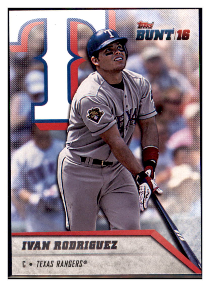 2016 Topps Bunt Ivan Rodriguez  Texas Rangers #188 Baseball card   MATV3 simple Xclusive Collectibles
