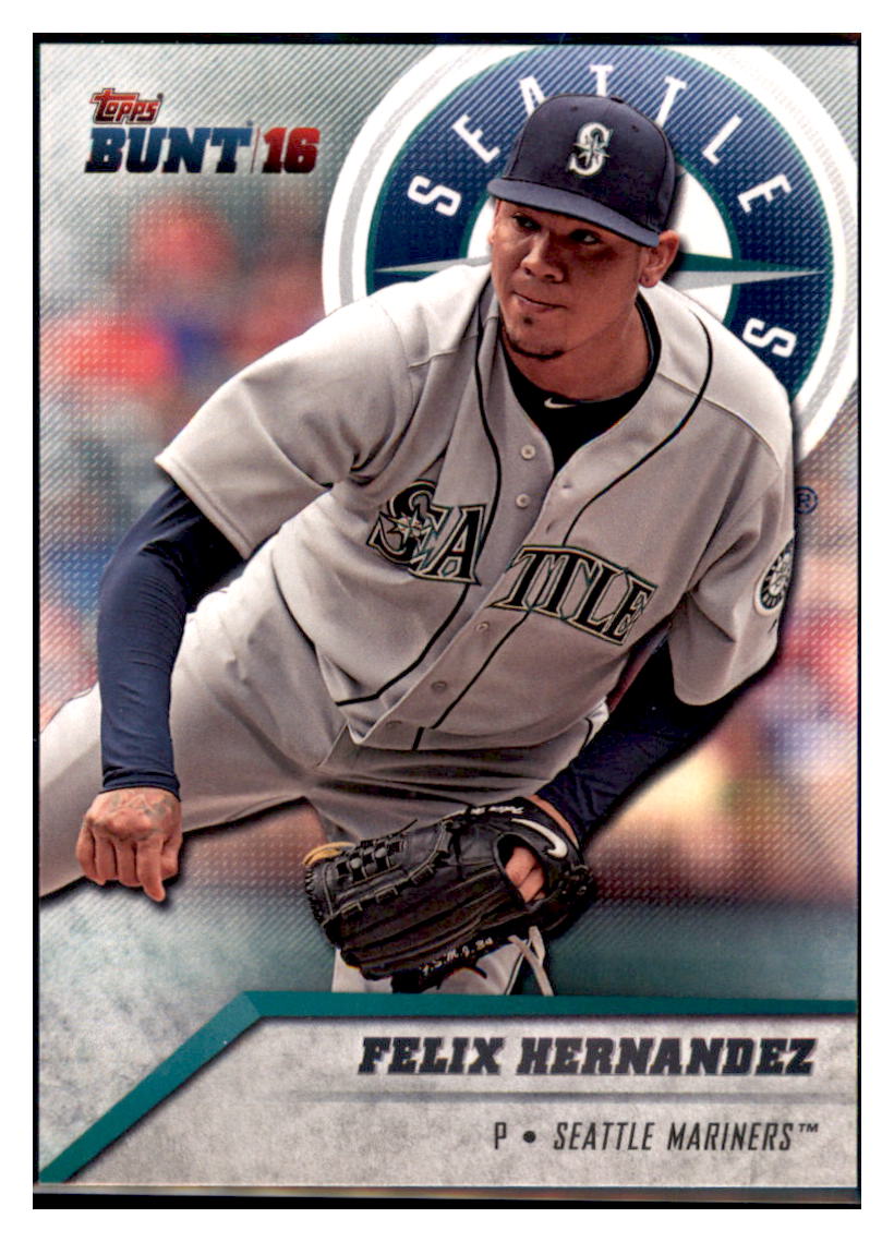 2016 Topps Bunt Felix Hernandez  Seattle Mariners #38 Baseball card   MATV3 simple Xclusive Collectibles