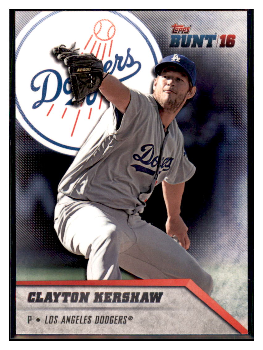 2016 Topps Bunt Clayton Kershaw Los Angeles Dodgers #84 Baseball card MATV3 simple Xclusive Collectibles