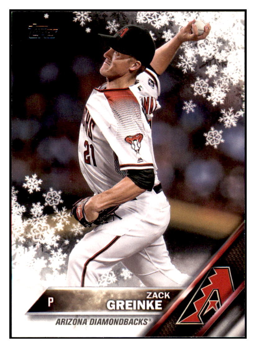 2016 Topps Holiday Zack Greinke  Arizona Diamondbacks #HMW69 Baseball
  card   MATV3 simple Xclusive Collectibles