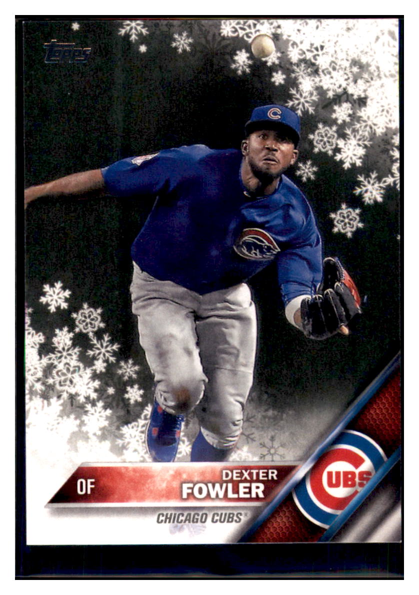 2016 Topps Holiday Dexter Fowler Chicago Cubs #HMW90 Baseball card MATV3 simple Xclusive Collectibles