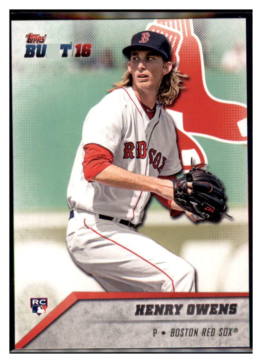 2016 Topps Bunt Henry Owens  Boston Red Sox #31 Baseball card   MATV3 simple Xclusive Collectibles