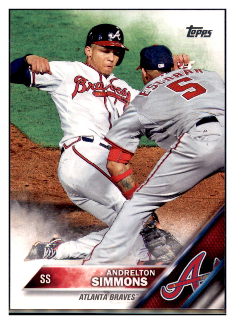 2016 Topps Andrelton Simmons  Atlanta Braves #183 Baseball card   MATV3 simple Xclusive Collectibles