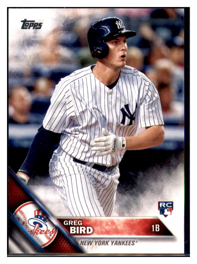 2016 Topps Greg Bird  New York Yankees #188 Baseball card   MATV3 simple Xclusive Collectibles