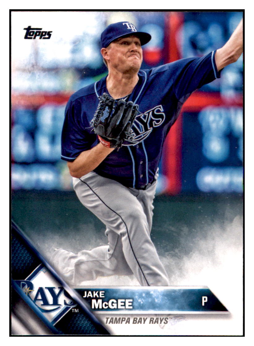 2016 Topps Jake McGee  Tampa Bay Rays #189 Baseball card   MATV3 simple Xclusive Collectibles