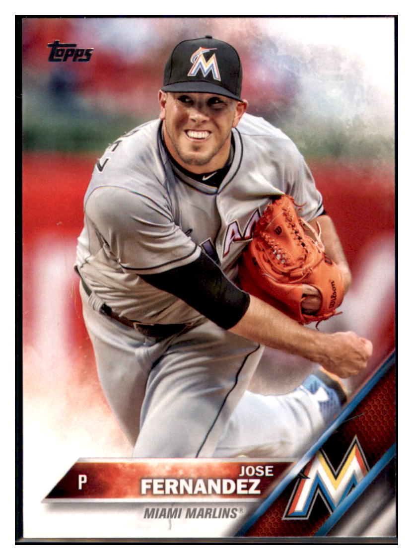 2016 Topps Jose Fernandez  Miami Marlins #118 Baseball card   MATV3 simple Xclusive Collectibles