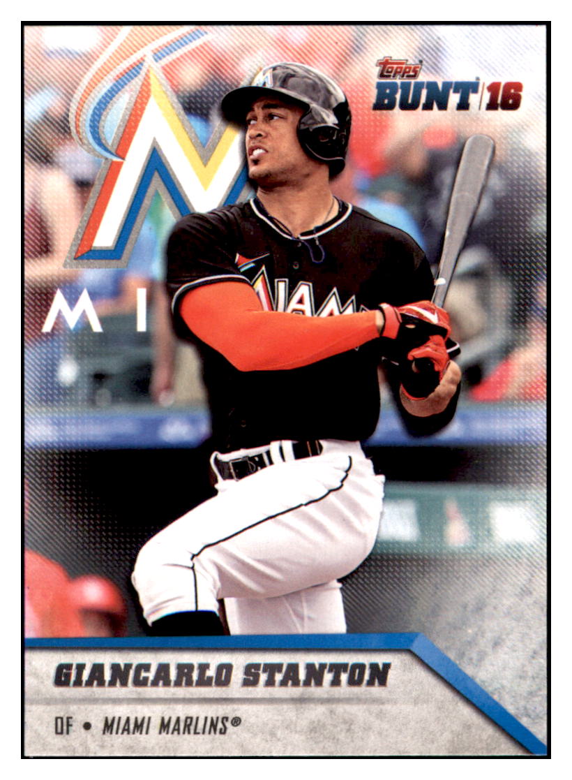 2016 Topps Bunt Giancarlo Stanton  Miami Marlins #115 Baseball card   MATV3 simple Xclusive Collectibles