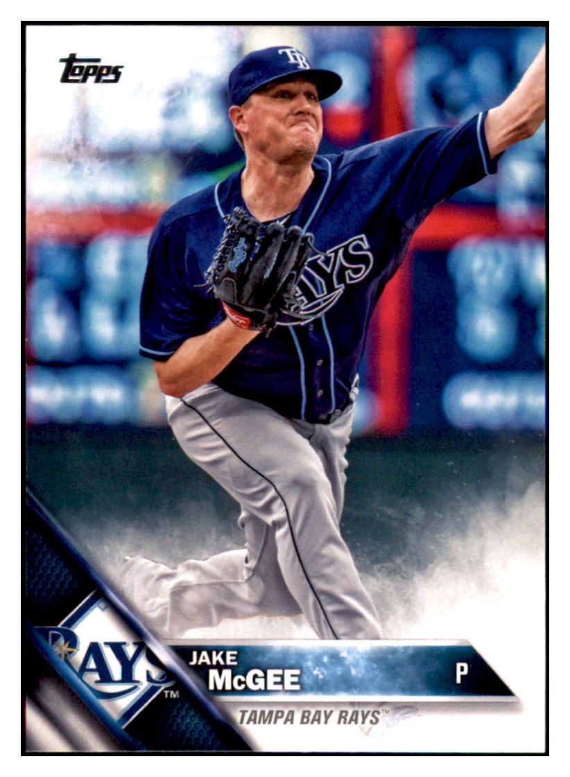 2016 Topps Jake McGee  Tampa Bay Rays #189 Baseball card   MATV3_1a simple Xclusive Collectibles