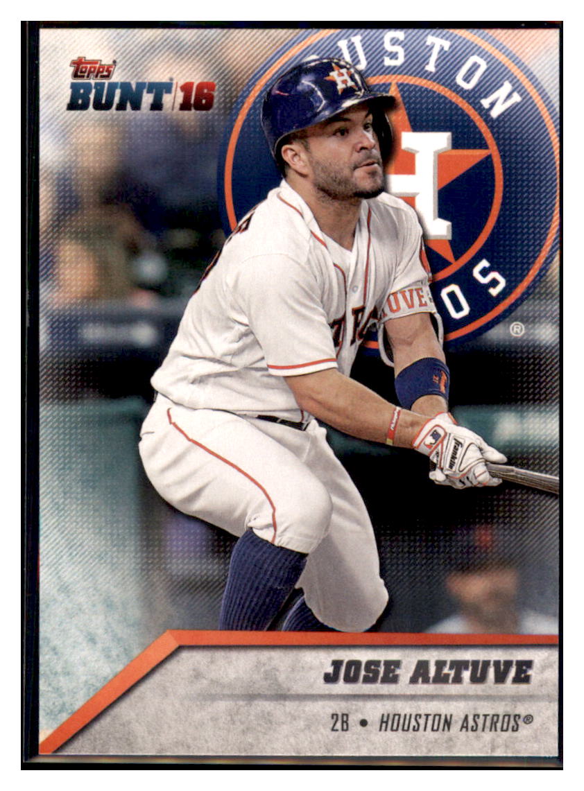 2016 Topps Bunt Jose Altuve Houston Astros #86 Baseball card MATV3 simple Xclusive Collectibles