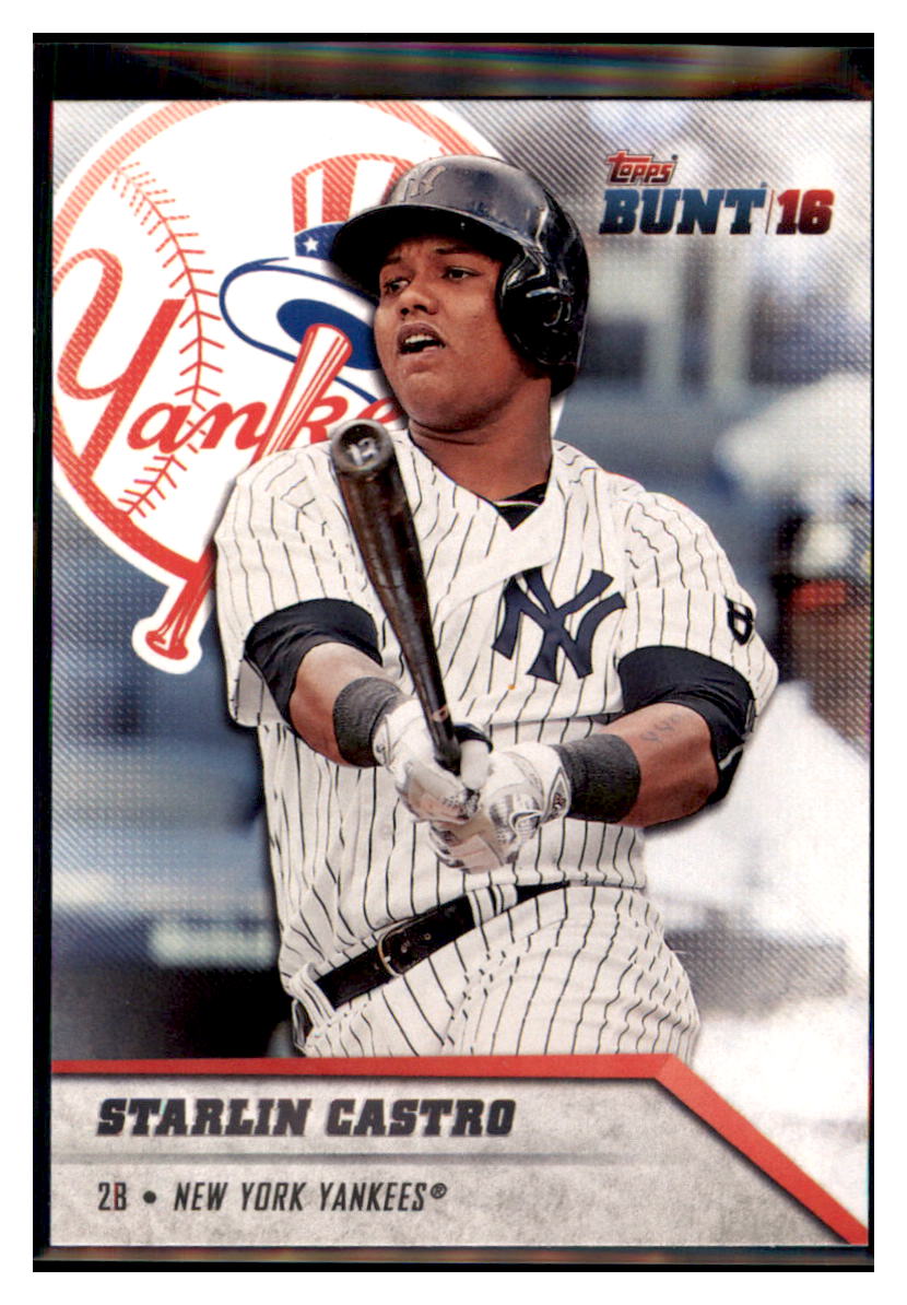 2016 Topps Bunt Starlin Castro  New York Yankees #62 Baseball card   MATV3 simple Xclusive Collectibles