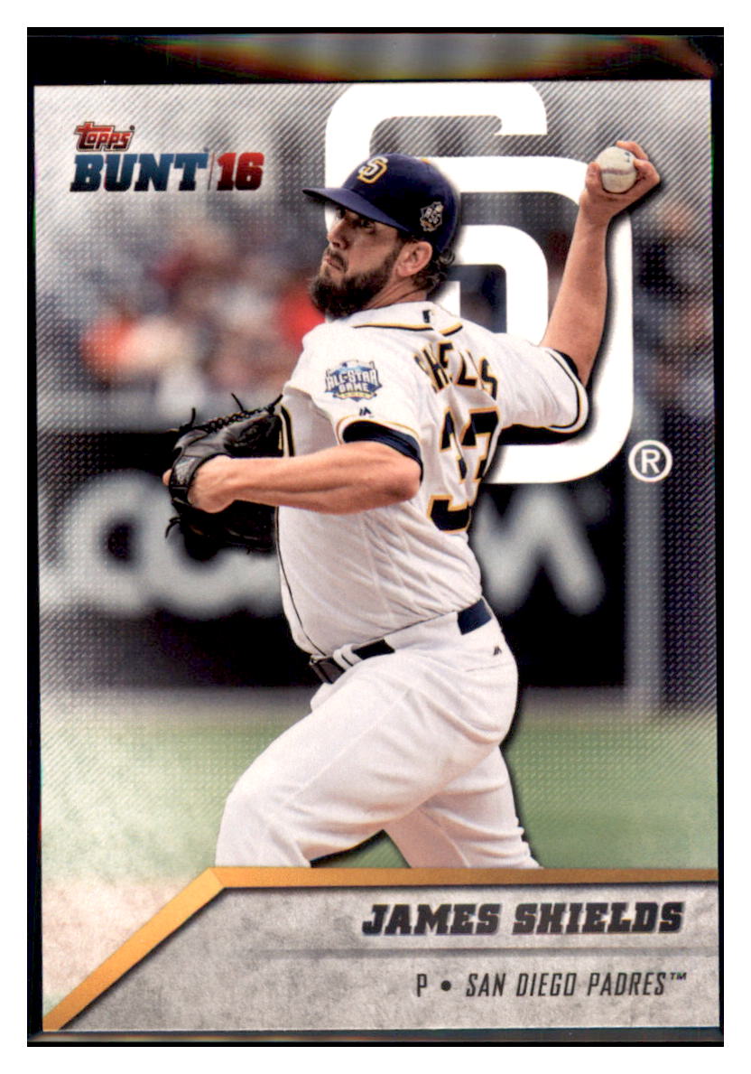 2016 Topps Bunt James Shields San Diego Padres #33 Baseball card MATV3 simple Xclusive Collectibles