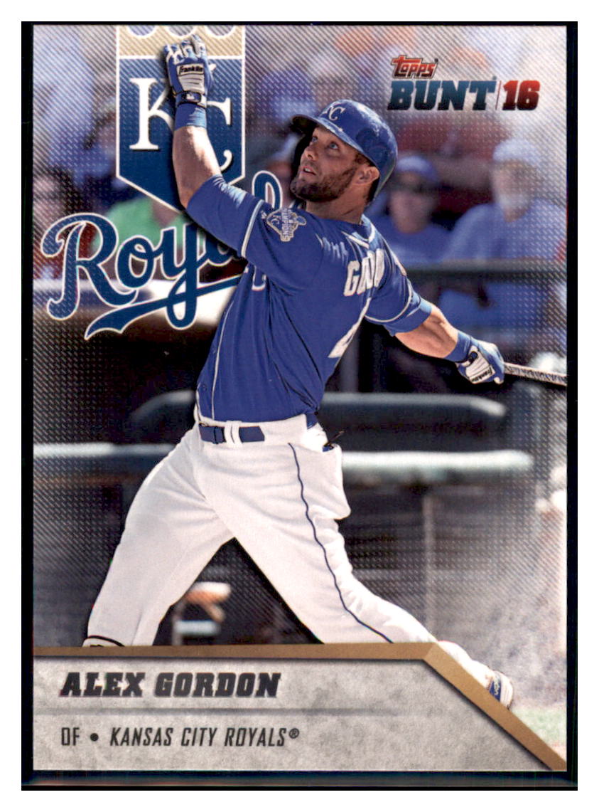 2016 Topps Bunt Alex Gordon  Kansas City Royals #8 Baseball card   MATV3 simple Xclusive Collectibles
