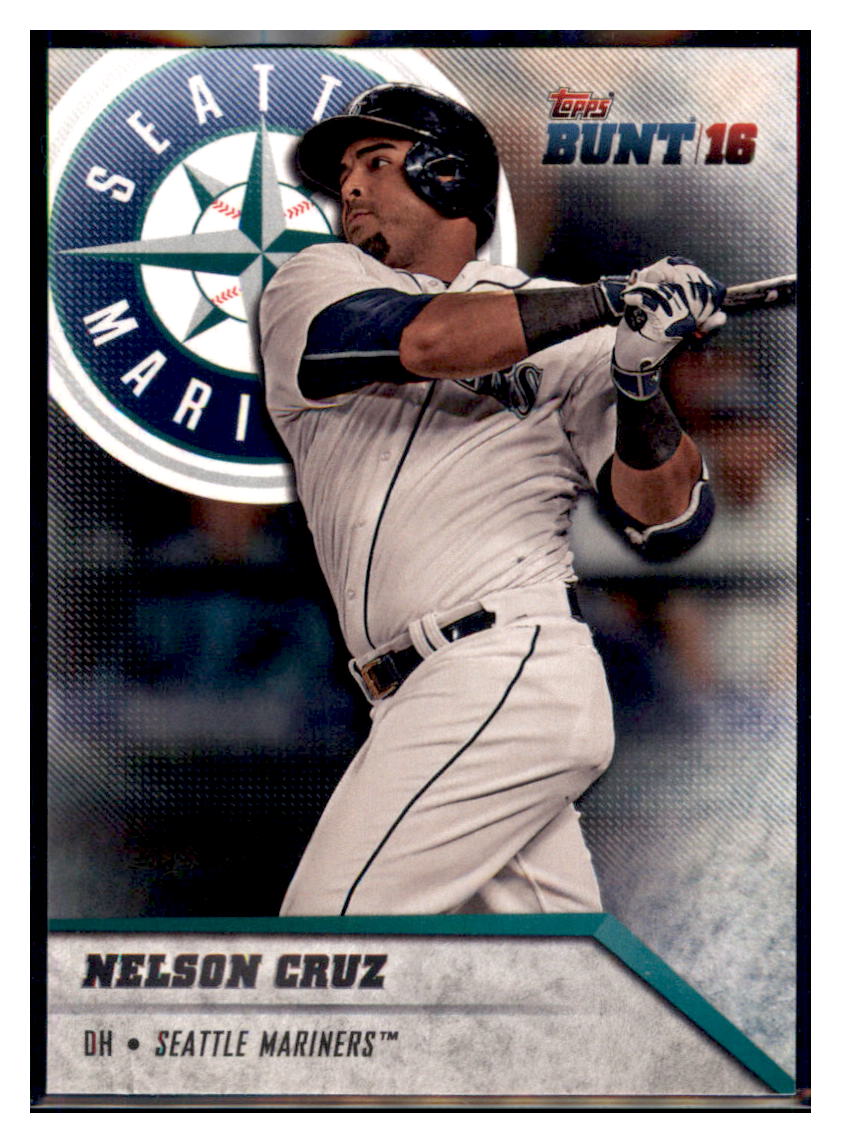 2016 Topps Bunt Nelson Cruz Seattle Mariners #119 Baseball card MATV3 simple Xclusive Collectibles