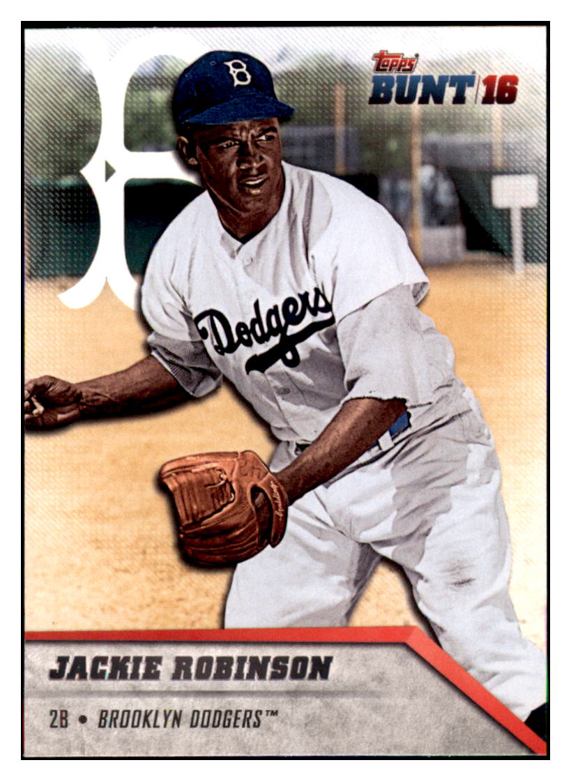 2016 Topps Bunt Jackie Robinson  Brooklyn Dodgers #61 Baseball card   MATV3 simple Xclusive Collectibles