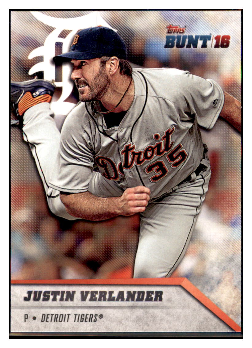 2016 Topps Bunt Justin Verlander Detroit Tigers #113 Baseball card MATV3 simple Xclusive Collectibles