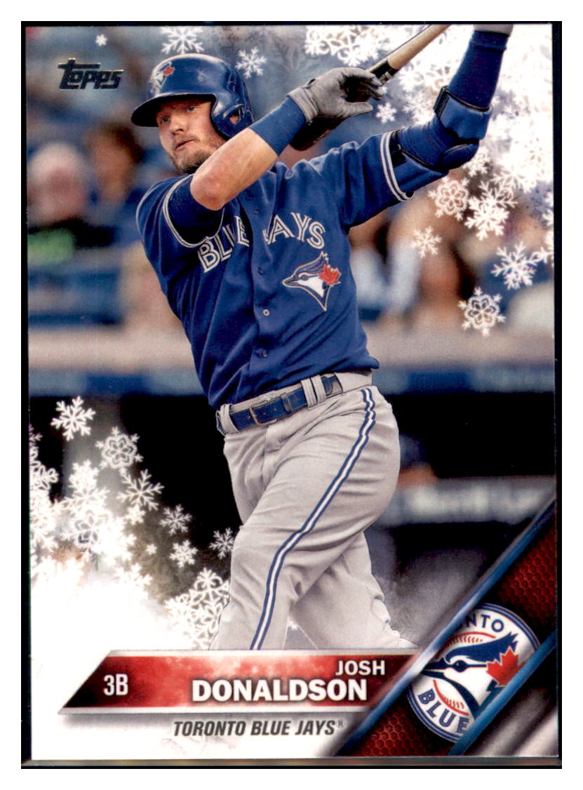 2016 Topps Holiday Josh Donaldson Toronto Blue Jays #HMW80 Baseball card MATV3_1a simple Xclusive Collectibles