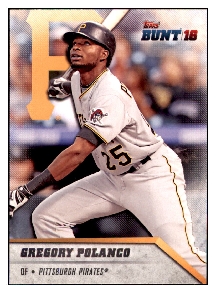 2016 Topps Bunt Gregory Polanco  Pittsburgh Pirates #70 Baseball card   MATV3 simple Xclusive Collectibles