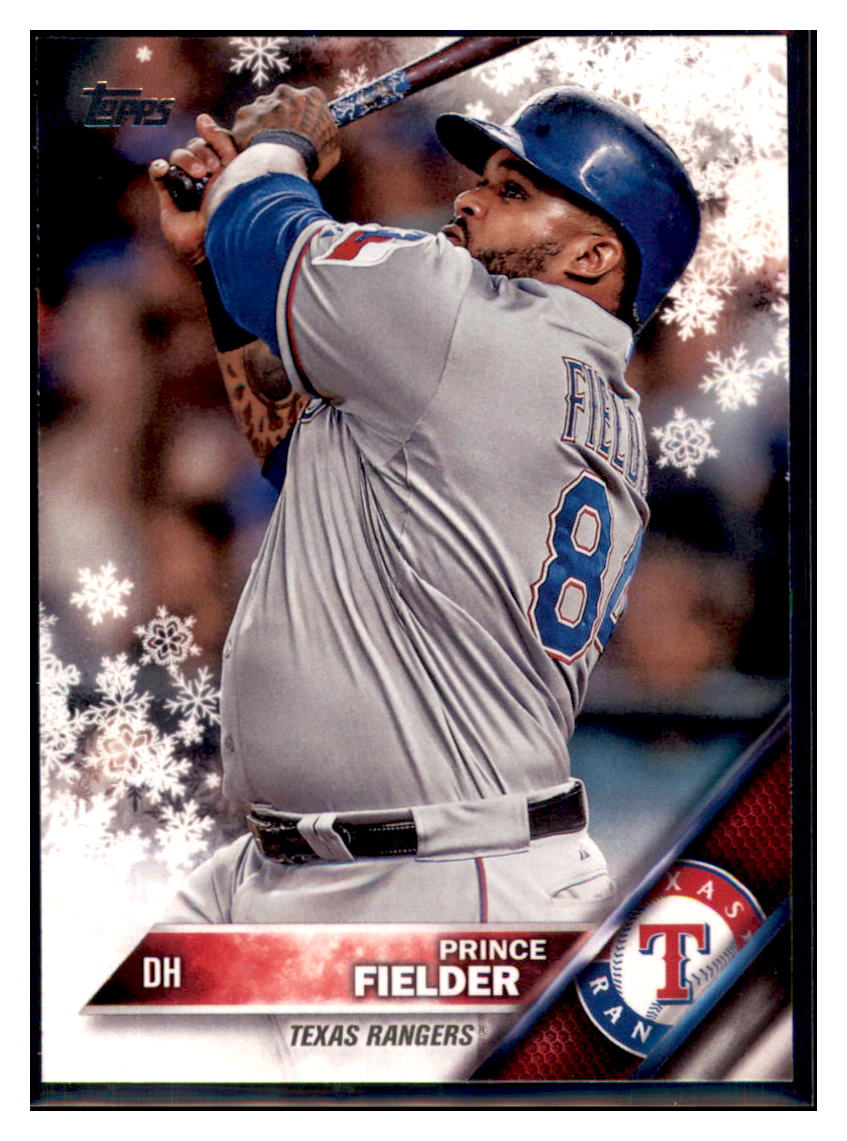 2016 Topps Holiday Prince Fielder Texas Rangers #HMW91 Baseball card MATV3_1a simple Xclusive Collectibles