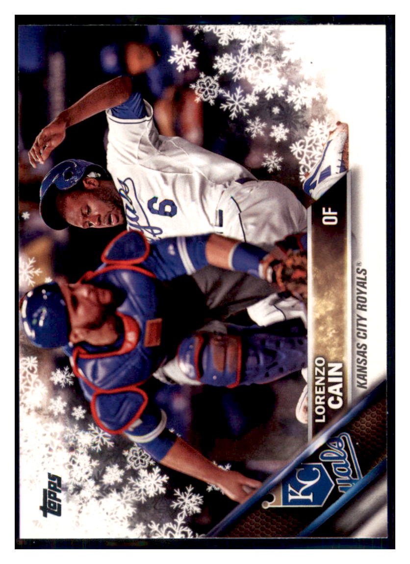 2016 Topps Holiday Lorenzo Cain  Kansas City Royals #HMW55 Baseball
  card   MATV3_1a simple Xclusive Collectibles